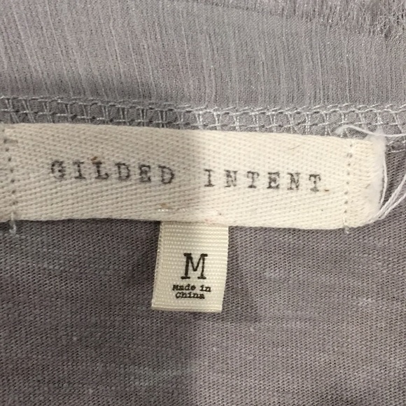 Gilded Intent grey high-low tee. Size M. - Picture 6 of 6